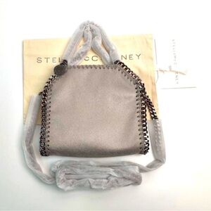 Stella McCartney Gray Shoulder Bag with Chain Detail